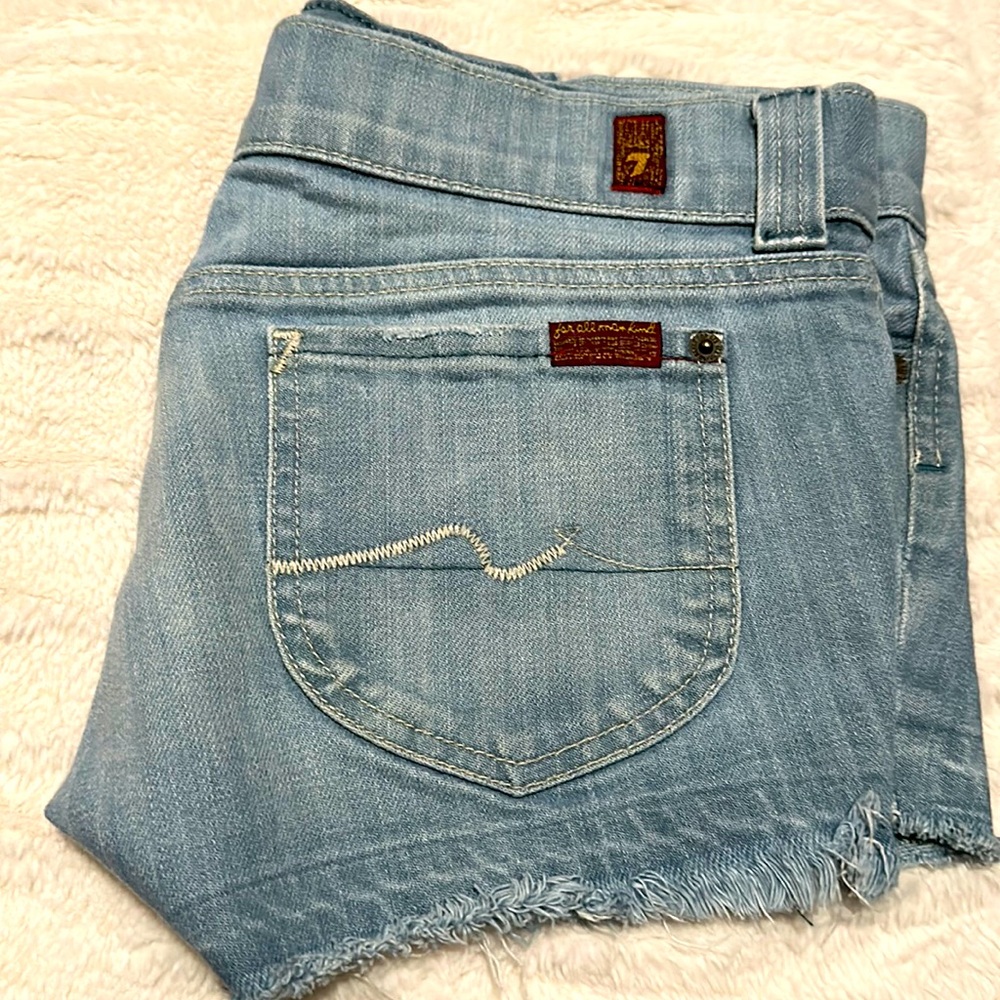 7 for all mankind jean shorts